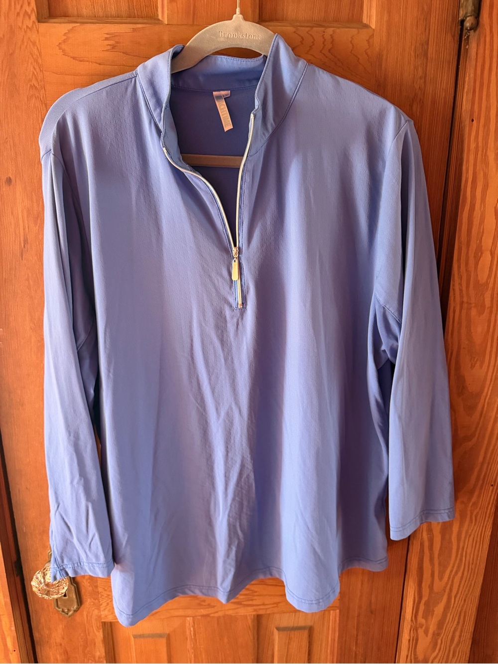 Women's Light Periwinkle Quarter-Zip Pullover Sweatshirt